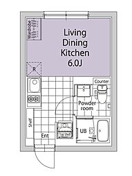 TASUKI杉並高井戸 2階1Kの間取り