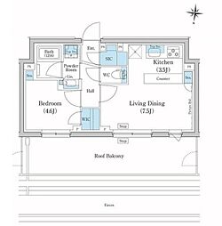 スタイリオ池上ＳＯＵＴＨ 4階1LDKの間取り