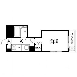 ブルーメン鈴木 1Kの間取図画像