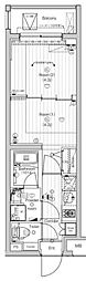 PREMIUMCUBE東中野 2Kの間取図画像