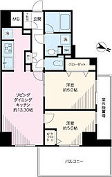 日神パレステージ大宮パルティール 2LDKの間取図画像