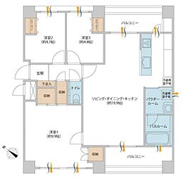 コニファーハウス 3LDKの間取図画像