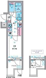 GENOVIA天王台 2階1Kの間取り
