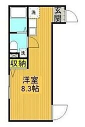 BoaSorte北千住 3階ワンルームの間取り