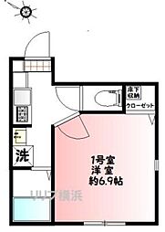 グラシア南太田 1Kの間取図画像