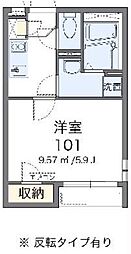 クレイノLuminous 1Kの間取図画像