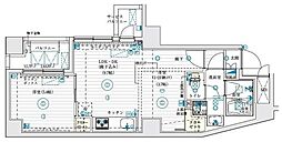 ル・リオン南大井 1階2DKの間取り