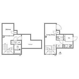 ルクレ目白西坂 1LDKの間取図画像