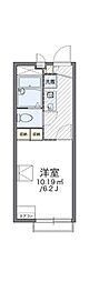 レオパレス旭II 2階1Kの間取り