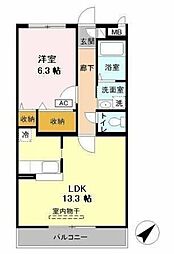 エスペランサ 4階1LDKの間取り