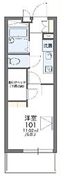 レオパレス蘇我加藤3 1Kの間取図画像