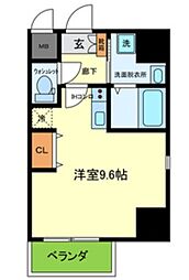 オンリーワン川西小戸 ワンルームの間取図画像