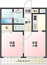 カンタ・ラーモ 1DKの間取図画像