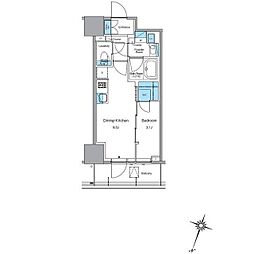 ルフォンプログレ渋谷ヒルトップ 1DKの間取図画像