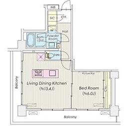 間取図画像 1LDK