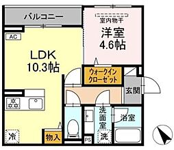 D-Bloom Court 1LDKの間取図画像