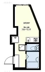 プライムテラス読売ランド前 ワンルームの間取図画像