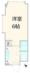 パークハイツ3 1Kの間取図画像