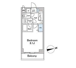 ＫＤＸレジデンス桜上水 2階1Kの間取り