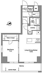 プリマステラ 14階1LDKの間取り