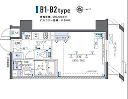 ZOOM秋葉原 1Kの間取図画像