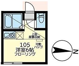 ユナイト保土ヶ谷ペトロフ ワンルームの間取図画像