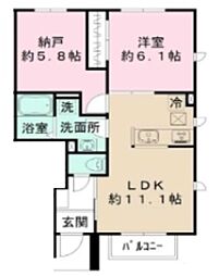 Kメゾン西亀有 1SLDKの間取図画像