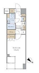 BrilliaistSENDAGAYA 1Kの間取図画像