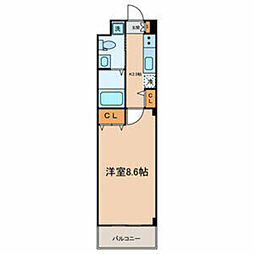 セフィール瑞江 1Kの間取図画像