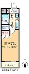 サニーサイド竪川 1Kの間取図画像