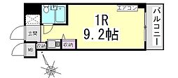 パレス川端 ワンルームの間取図画像