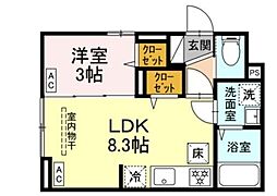 京成金町線 柴又駅 徒歩8分の賃貸アパート 1階1LDKの間取り