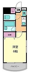 ホワイトパレス 1Kの間取図画像