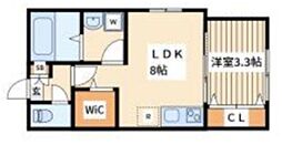 トレスコーマ5th 1LDKの間取図画像