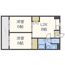 アプリーレ今泉 2LDKの間取図画像