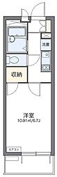 レオパレスグランドール 1Kの間取図画像