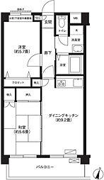 ファミール井荻 3階2DKの間取り