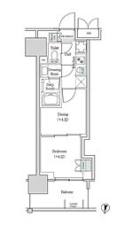 ブルックサイドレジデンス木場 2Kの間取図画像