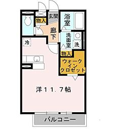 リヴェール日置 ワンルームの間取図画像