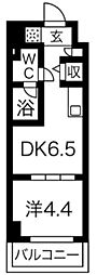 エルフォルテ東京イースト 4階1DKの間取り