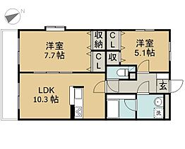 千葉県市川市妙典１丁目（賃貸マンション2LDK・3階・55.20㎡） その2