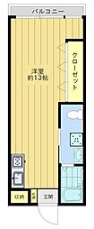 錦糸町マンション ワンルームの間取図画像