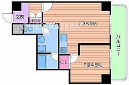 ディナスタビル 1LDKの間取図画像