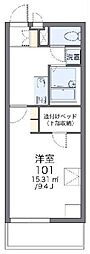 レオパレス上土棚南 1Kの間取図画像