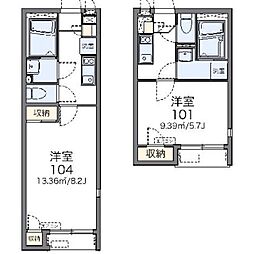 レオネクストやまゆり 1Kの間取図画像