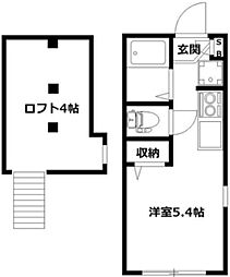 セントヒルズヨコハマ 1階ワンルームの間取り