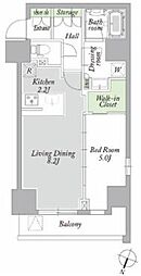 アーバンパーク西巣鴨EAST 1LDKの間取図画像