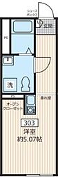 センターテラス ワンルームの間取図画像