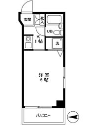 グローリア初穂大島2 1Kの間取図画像
