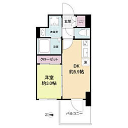 セレニテ新大阪グランデ　シュッド 6階1DKの間取り